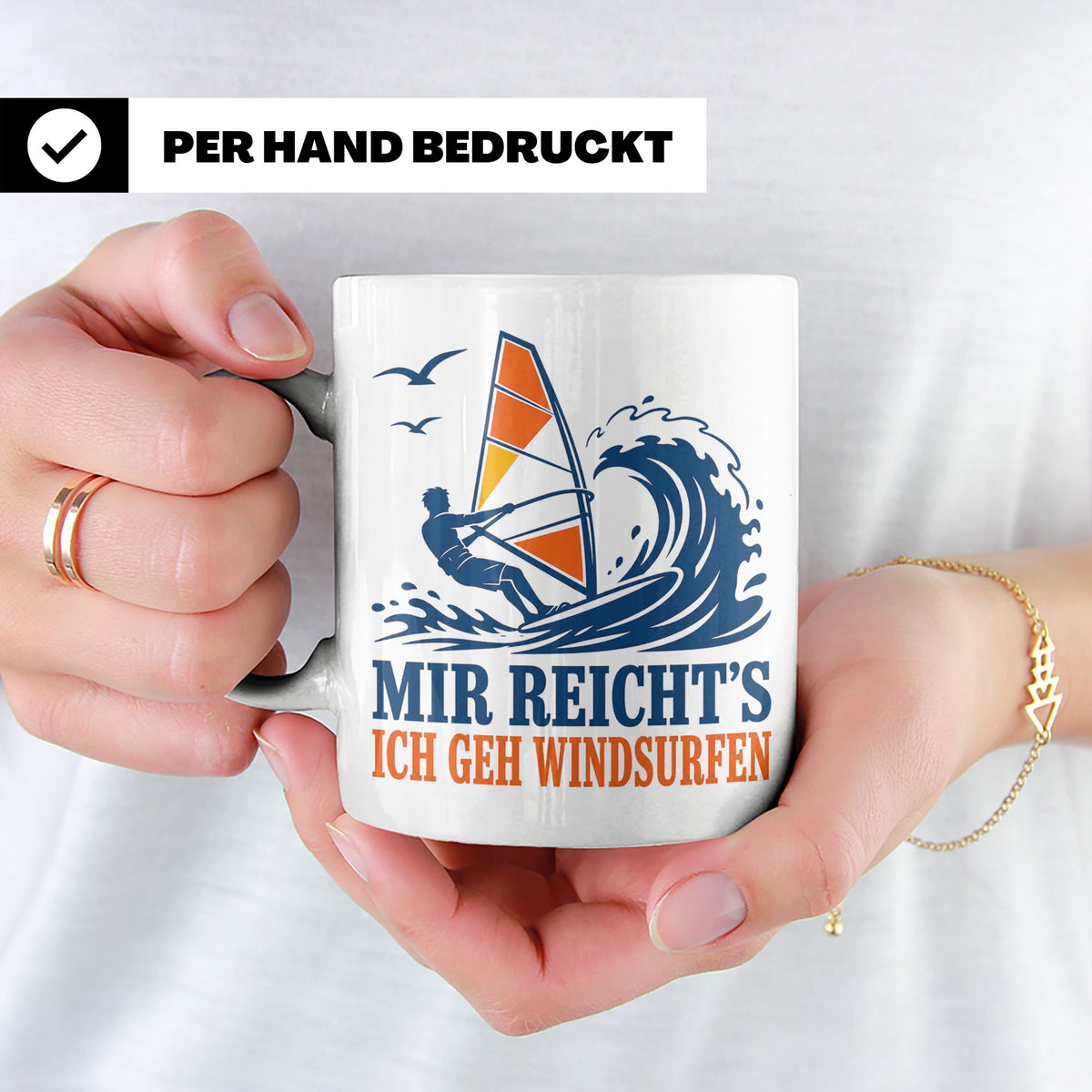 Windsurfen Tasse Mir reichts ich geh windsurfen - Geschenk f – Weiß [farbe:weiß]