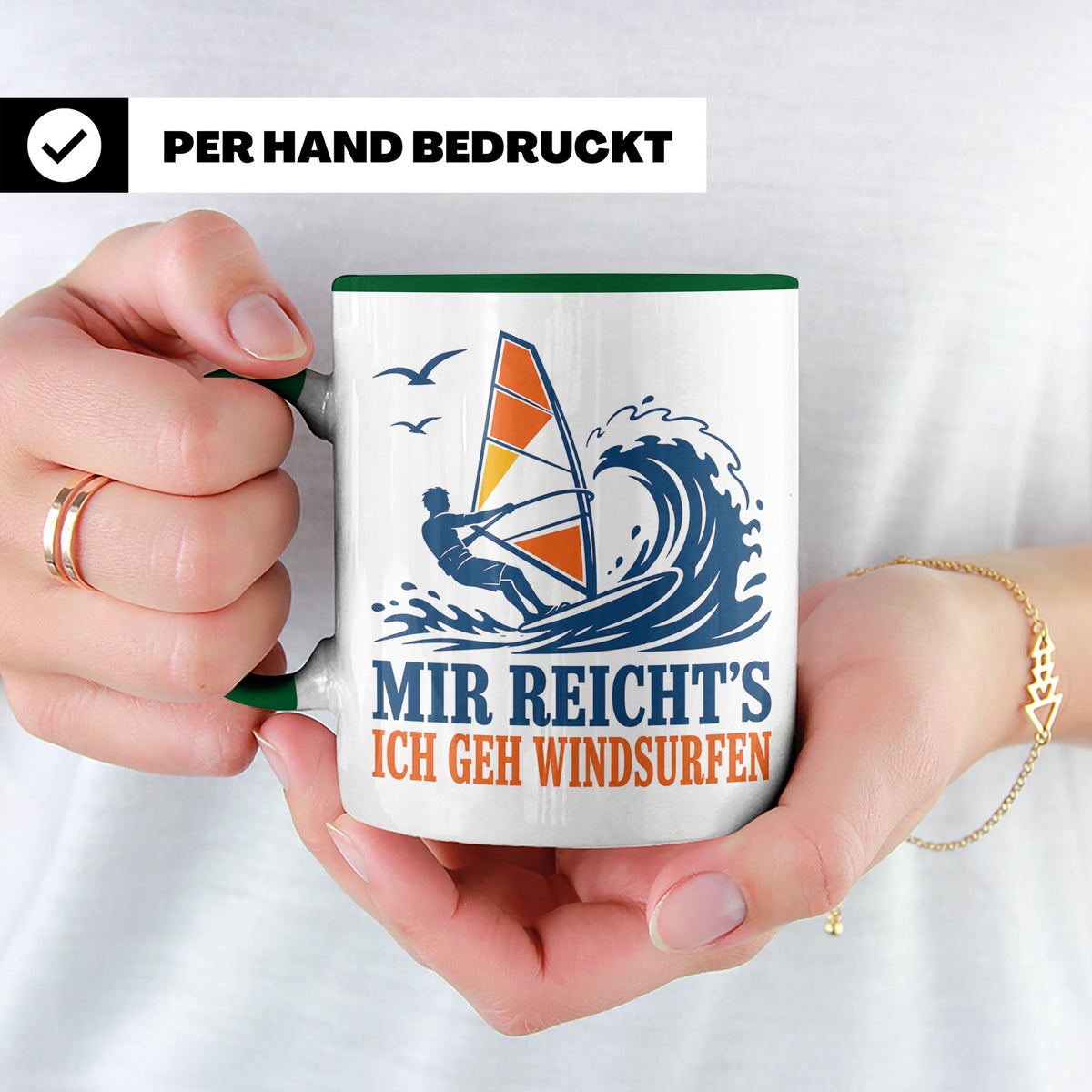 Windsurfen Tasse Mir reichts ich geh windsurfen - Geschenk f – Grün [farbe:grün]
