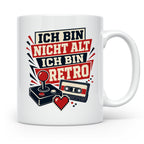 Retro Gamer Tasse Ich bin nicht alt ich bin Retro - Geschenk – Weiß [farbe:weiß]