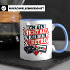 Retro Gamer Tasse Ich bin nicht alt ich bin Retro - Geschenk – Blau [farbe:blau]