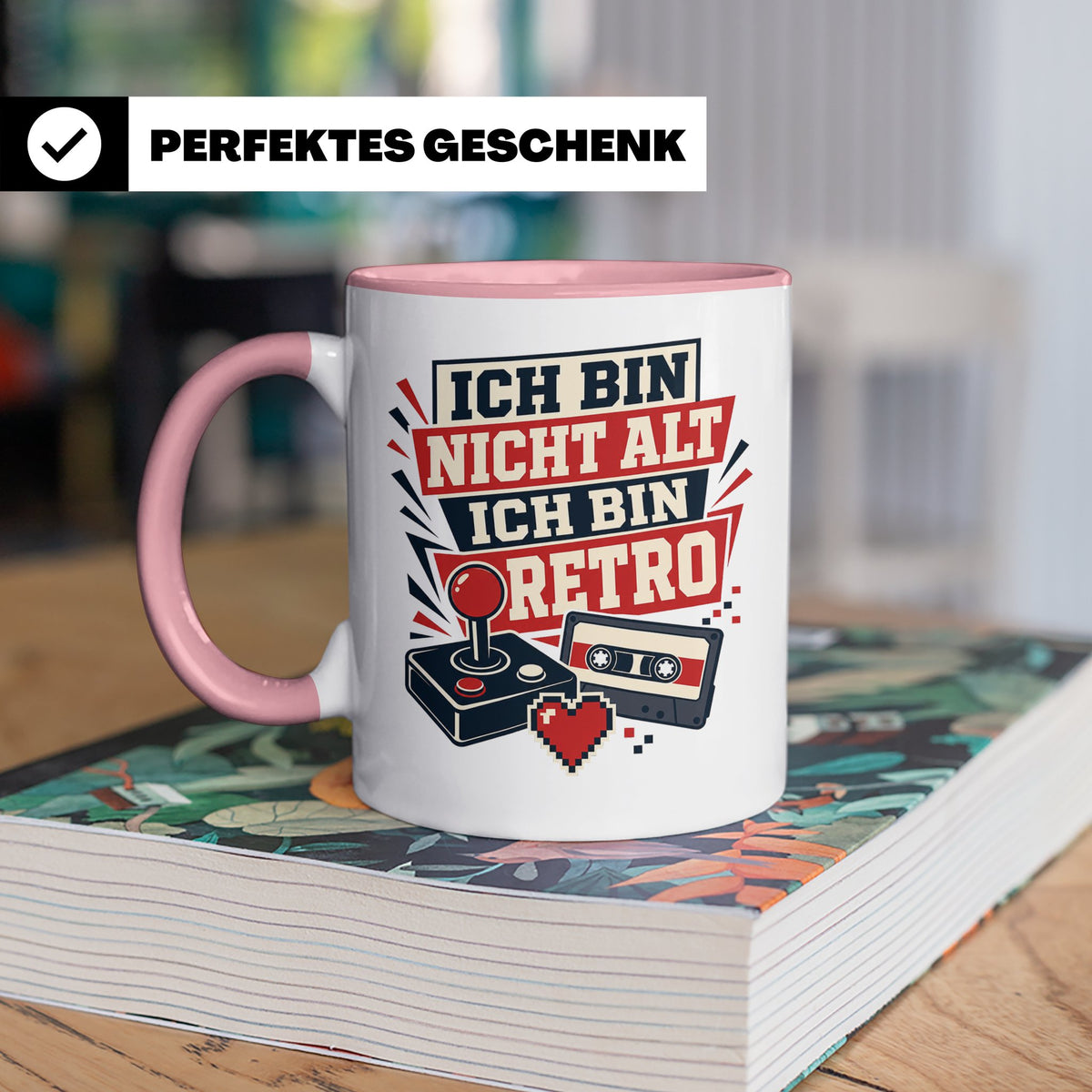 Retro Gamer Tasse Ich bin nicht alt ich bin Retro - Geschenk – Rosa [farbe:rosa]