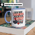 Retro Gamer Tasse Ich bin nicht alt ich bin Retro - Geschenk – Blau [farbe:blau]