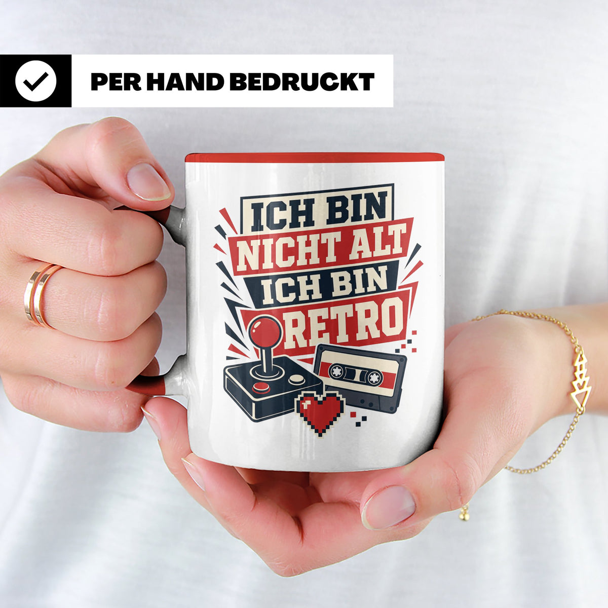 Retro Gamer Tasse Ich bin nicht alt ich bin Retro - Geschenk – Rot [farbe:rot]