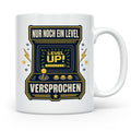 Gamer Tasse Nur noch ein Level versprochen - Retro Spielhall – Weiß [farbe:weiß]