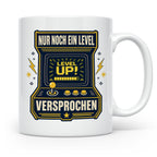 Gamer Tasse Nur noch ein Level versprochen - Retro Spielhall – Weiß [farbe:weiß]