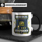 Gamer Tasse Nur noch ein Level versprochen - Retro Spielhall – Schwarz [farbe:schwarz]