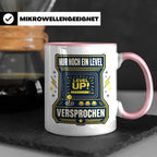 Gamer Tasse Nur noch ein Level versprochen - Retro Spielhall – Rosa [farbe:rosa]
