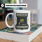 Gamer Tasse Nur noch ein Level versprochen - Retro Spielhall – Weiß [farbe:weiß]