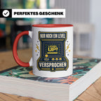 Gamer Tasse Nur noch ein Level versprochen - Retro Spielhall – Rot [farbe:rot]