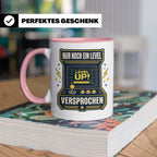 Gamer Tasse Nur noch ein Level versprochen - Retro Spielhall – Rosa [farbe:rosa]