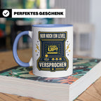 Gamer Tasse Nur noch ein Level versprochen - Retro Spielhall – Blau [farbe:blau]