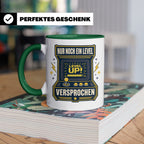 Gamer Tasse Nur noch ein Level versprochen - Retro Spielhall – Grün [farbe:grün]