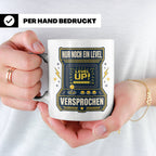 Gamer Tasse Nur noch ein Level versprochen - Retro Spielhall – Weiß [farbe:weiß]