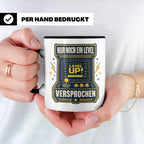 Gamer Tasse Nur noch ein Level versprochen - Retro Spielhall – Schwarz [farbe:schwarz]