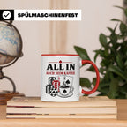 Poker Tasse All in auch beim Kaffee - Geschenk für Pokerspie – Rot [farbe:rot]