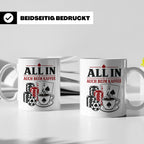 Poker Tasse All in auch beim Kaffee - Geschenk für Pokerspie – Weiß [farbe:weiß]