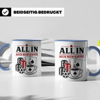 Poker Tasse All in auch beim Kaffee - Geschenk für Pokerspie – Blau [farbe:blau]