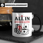 Poker Tasse All in auch beim Kaffee - Geschenk für Pokerspie – Schwarz [farbe:schwarz]