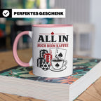 Poker Tasse All in auch beim Kaffee - Geschenk für Pokerspie – Rosa [farbe:rosa]