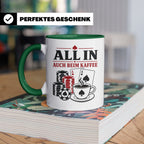 Poker Tasse All in auch beim Kaffee - Geschenk für Pokerspie – Grün [farbe:grün]