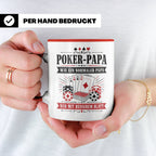 Poker Papa Tasse Wie ein normaler Papa nur mit besserem Blat – Rot [farbe:rot]