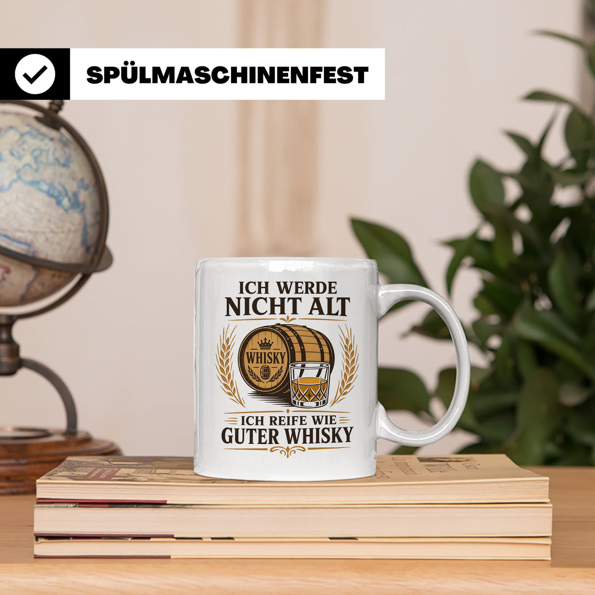 Whisky Tasse Ich werde nicht alt ich reife wie guter Whisky  – Weiß [farbe:weiß]
