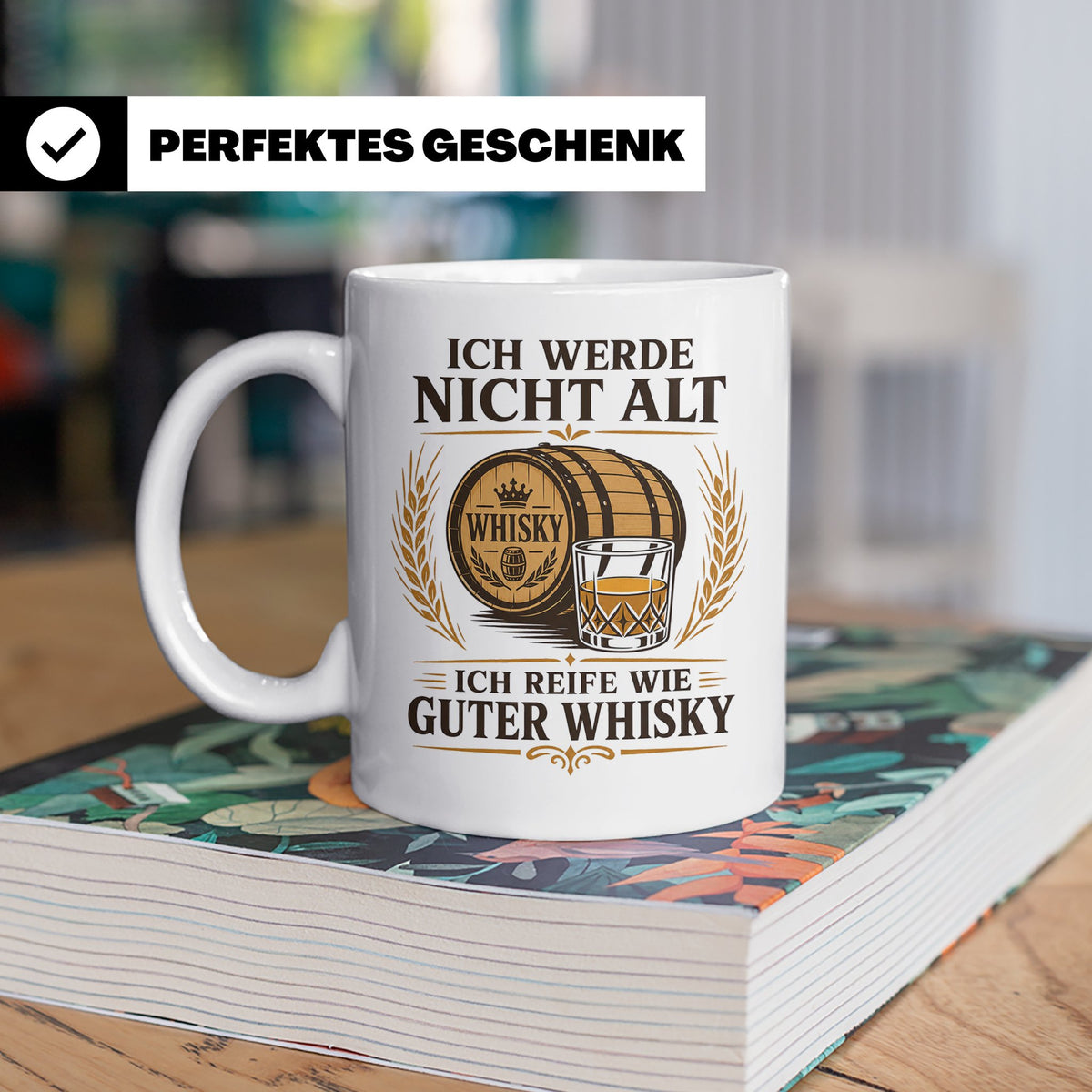 Whisky Tasse Ich werde nicht alt ich reife wie guter Whisky  – Weiß [farbe:weiß]