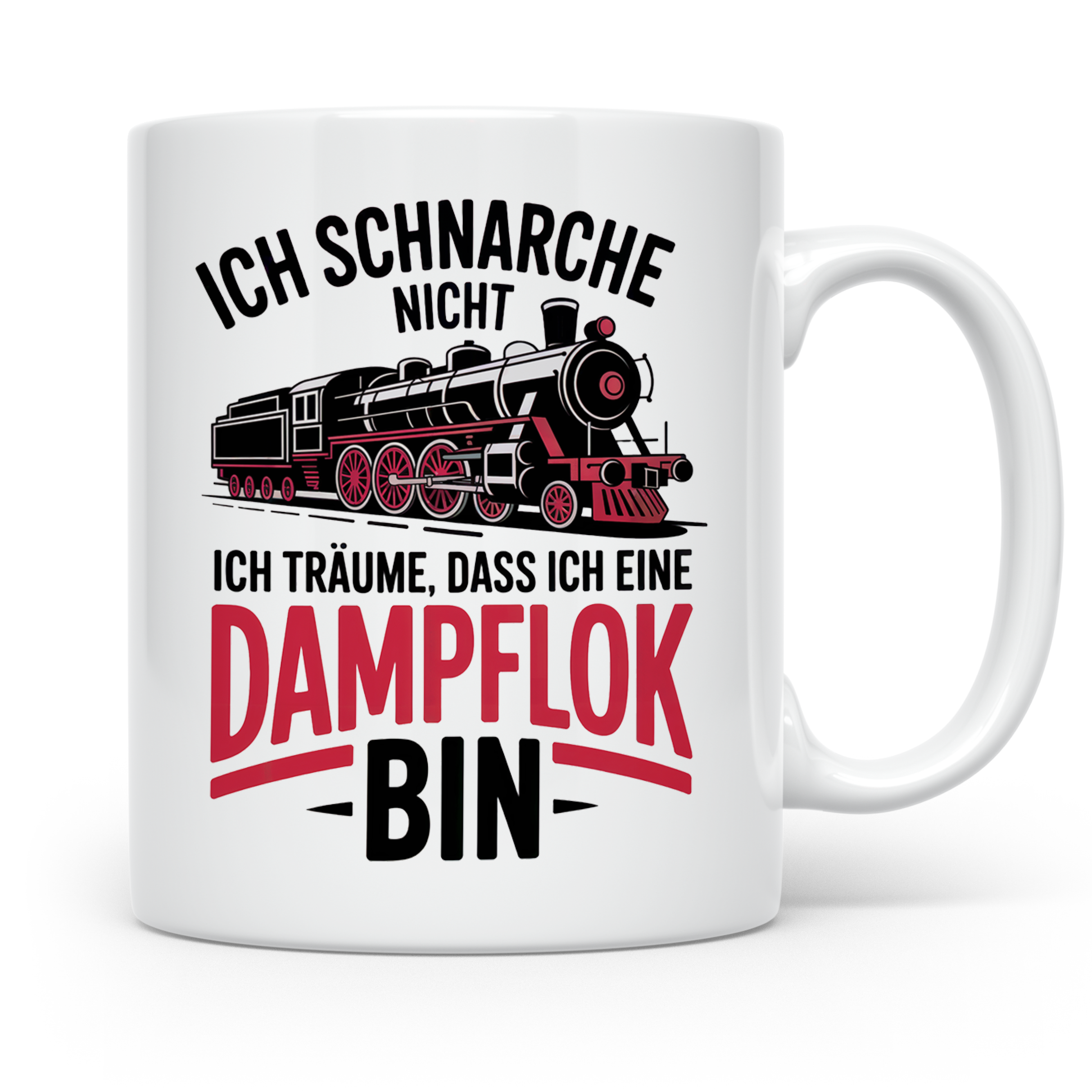 Dampflok Tasse - Ich Schnarche Nicht Lokführer Eisenbahn Ges – Weiß [farbe:weiß]