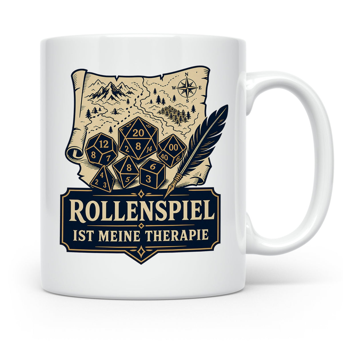 Rollenspiel Tasse Rollenspiel ist meine Therapie - Pen and P – Weiß [farbe:weiß]