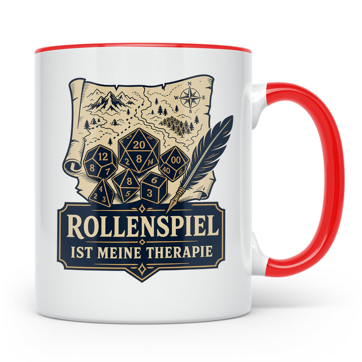 Rollenspiel Tasse Rollenspiel ist meine Therapie - Pen and P – Rot [farbe:rot]