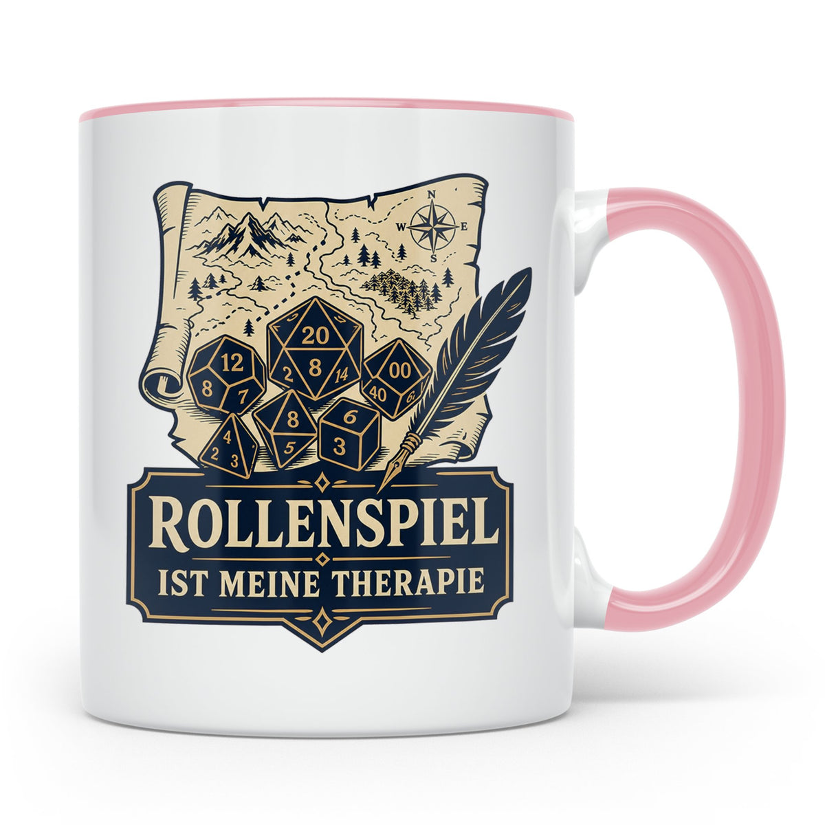 Rollenspiel Tasse Rollenspiel ist meine Therapie - Pen and P – Rosa [farbe:rosa]