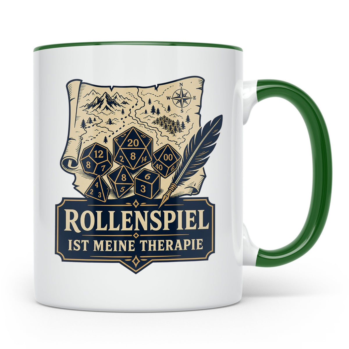 Rollenspiel Tasse Rollenspiel ist meine Therapie - Pen and P – Grün [farbe:grün]