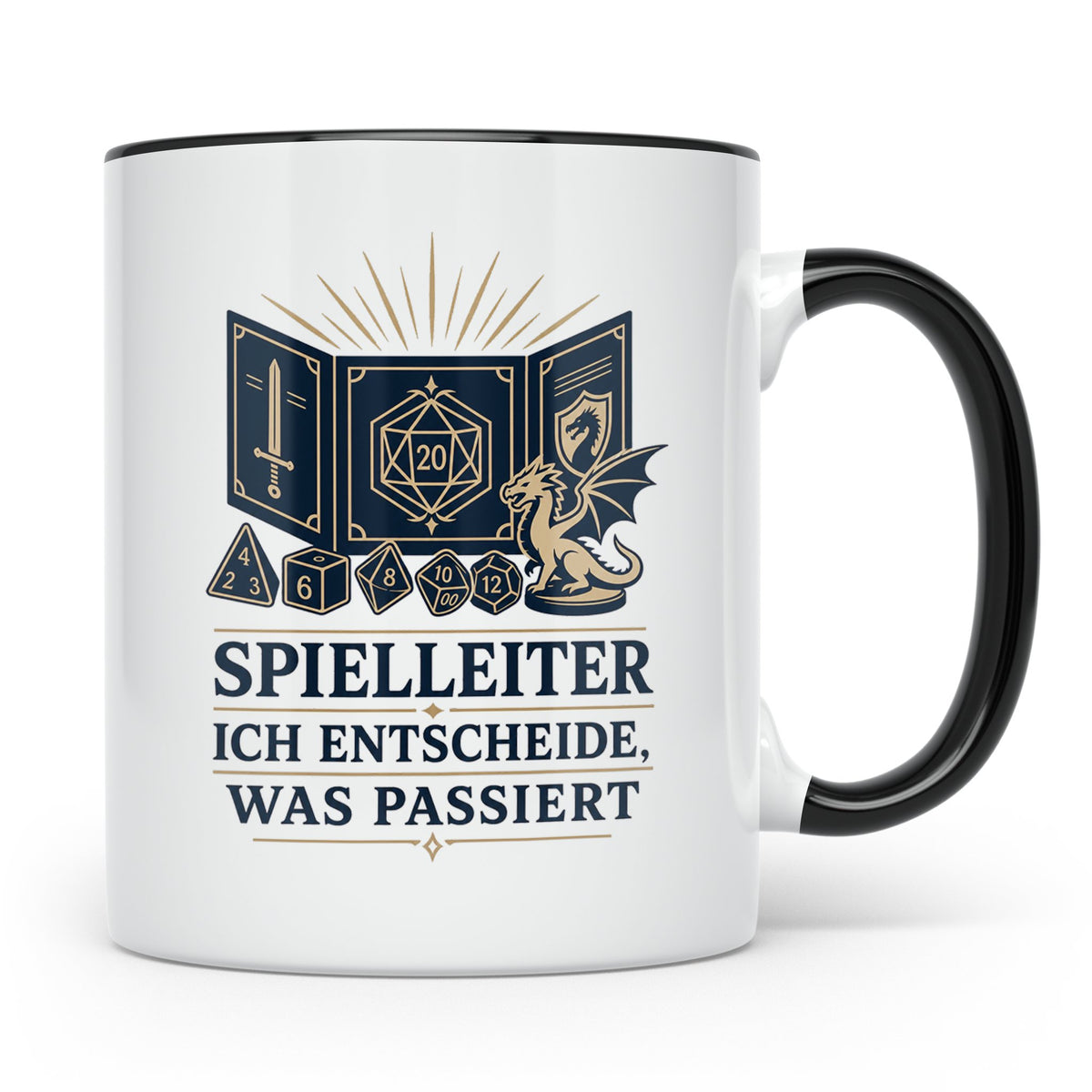 Spielleiter Tasse Ich entscheide was passiert - Rollenspiel  – Schwarz [farbe:schwarz]