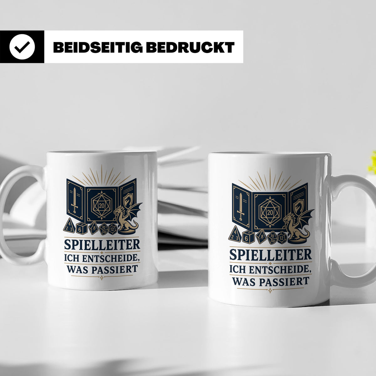 Spielleiter Tasse Ich entscheide was passiert - Rollenspiel  – Weiß [farbe:weiß]