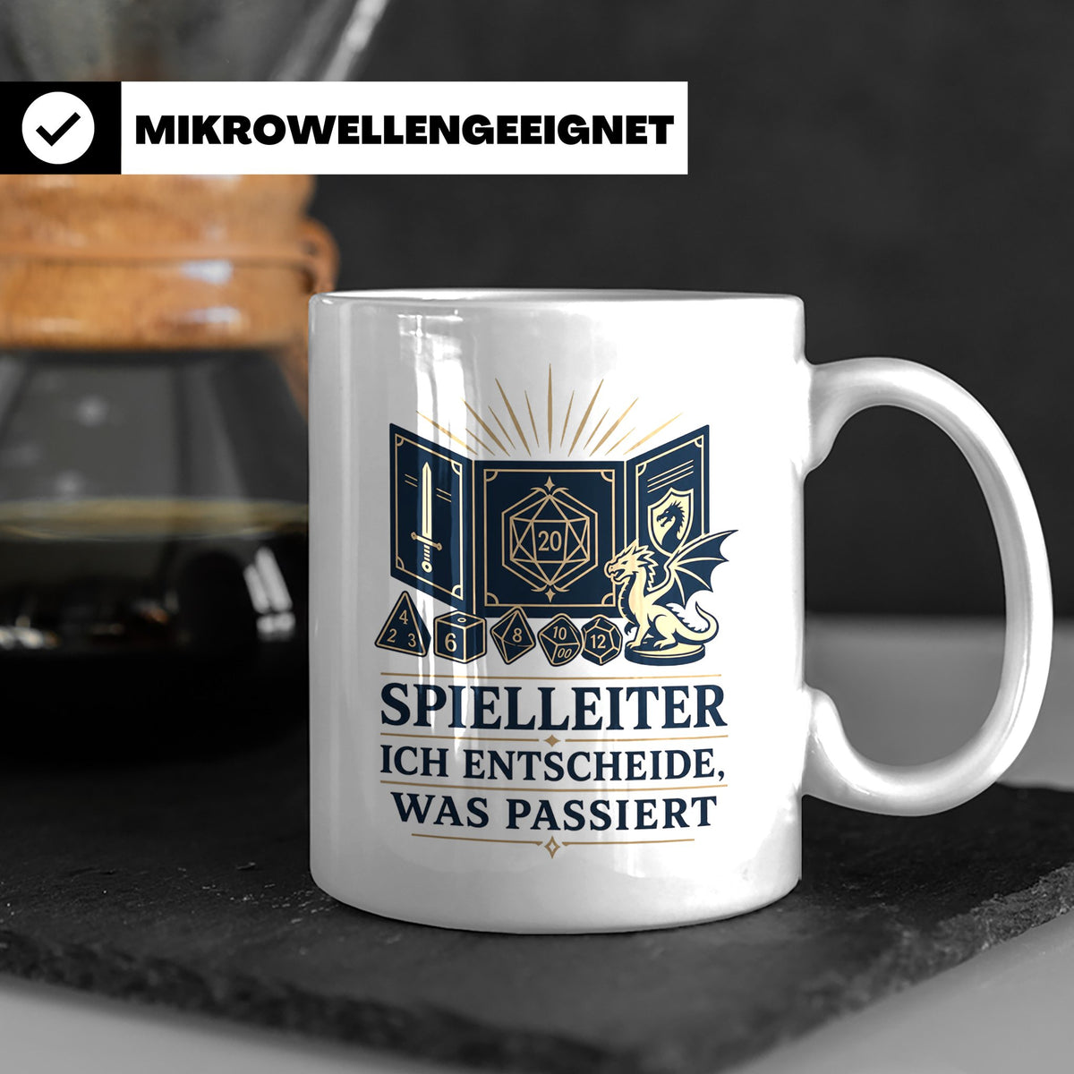 Spielleiter Tasse Ich entscheide was passiert - Rollenspiel  – Weiß [farbe:weiß]