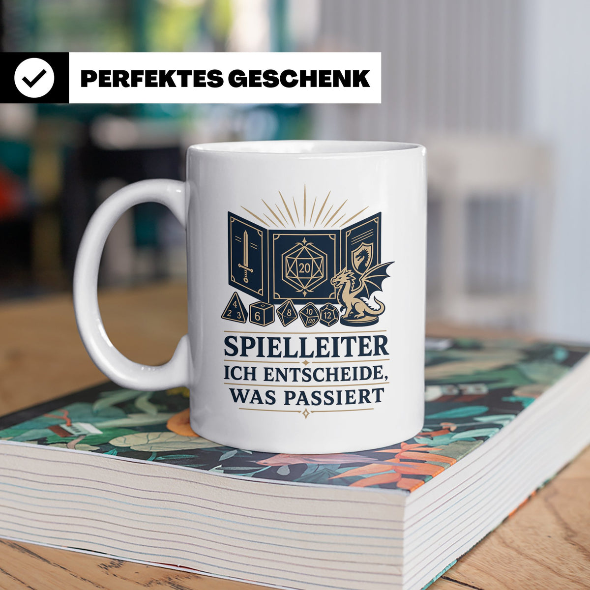 Spielleiter Tasse Ich entscheide was passiert - Rollenspiel  – Weiß [farbe:weiß]