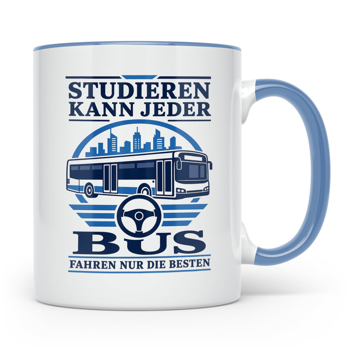Busfahrer Tasse Studieren kann jeder Bus fahren nur die Best – Blau [farbe:blau]