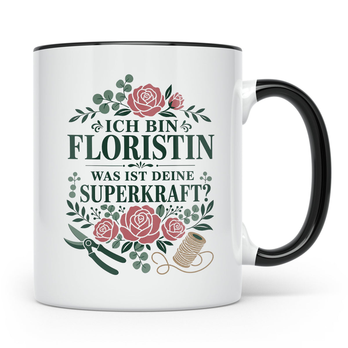 Floristin Tasse Ich bin Floristin was ist deine Superkraft - – Schwarz [farbe:schwarz]