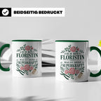 Floristin Tasse Ich bin Floristin was ist deine Superkraft - – Grün [farbe:grün]