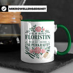 Floristin Tasse Ich bin Floristin was ist deine Superkraft - – Grün [farbe:grün]