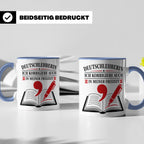 Deutschlehrerin Tasse Ich korrigiere auch in meiner Freizeit – Blau [farbe:blau]