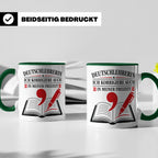 Deutschlehrerin Tasse Ich korrigiere auch in meiner Freizeit – Grün [farbe:grün]