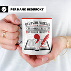 Deutschlehrerin Tasse Ich korrigiere auch in meiner Freizeit – Rot [farbe:rot]