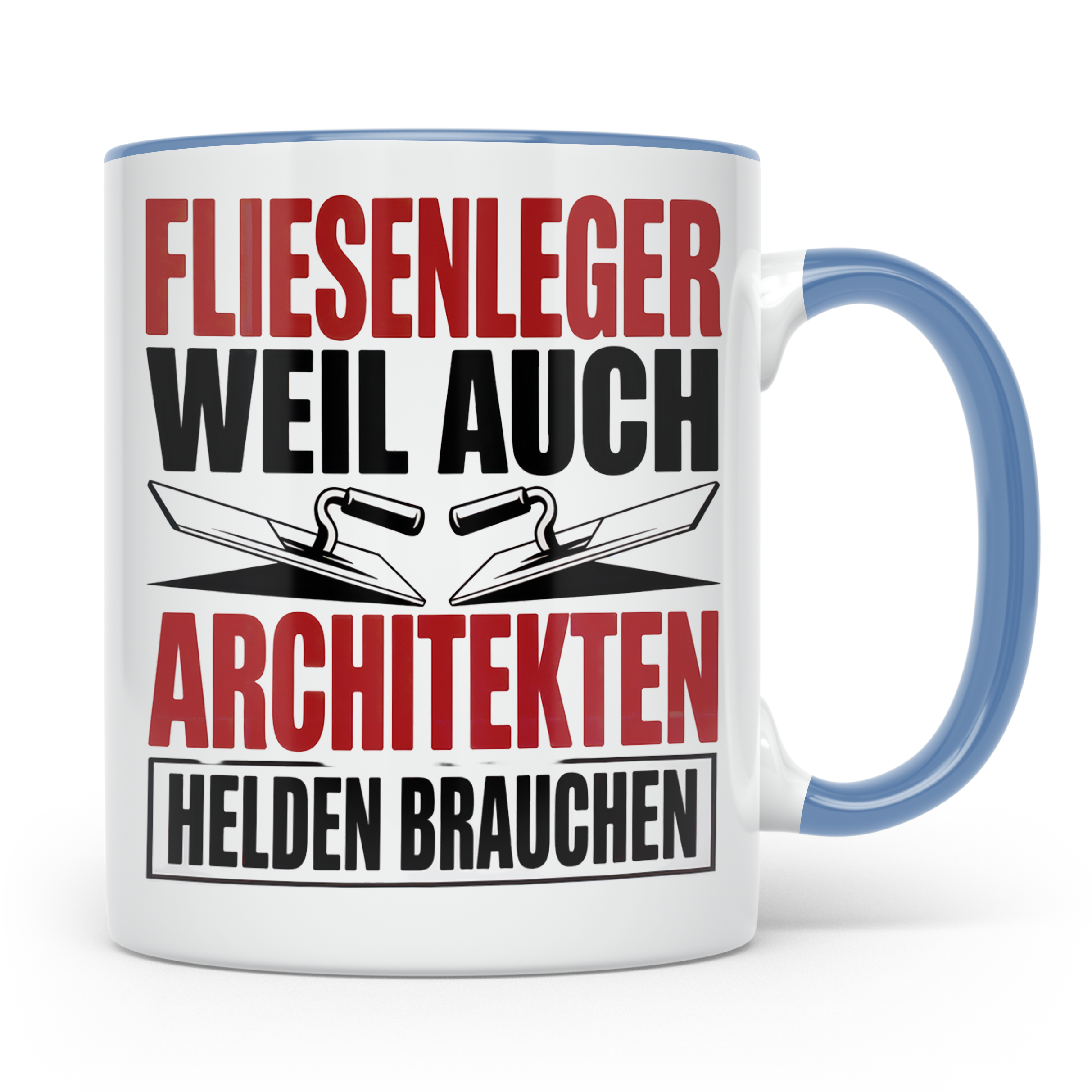 Fliesenleger Tasse Architektenhelden - Handwerker Geschenkid – Blau [farbe:blau]