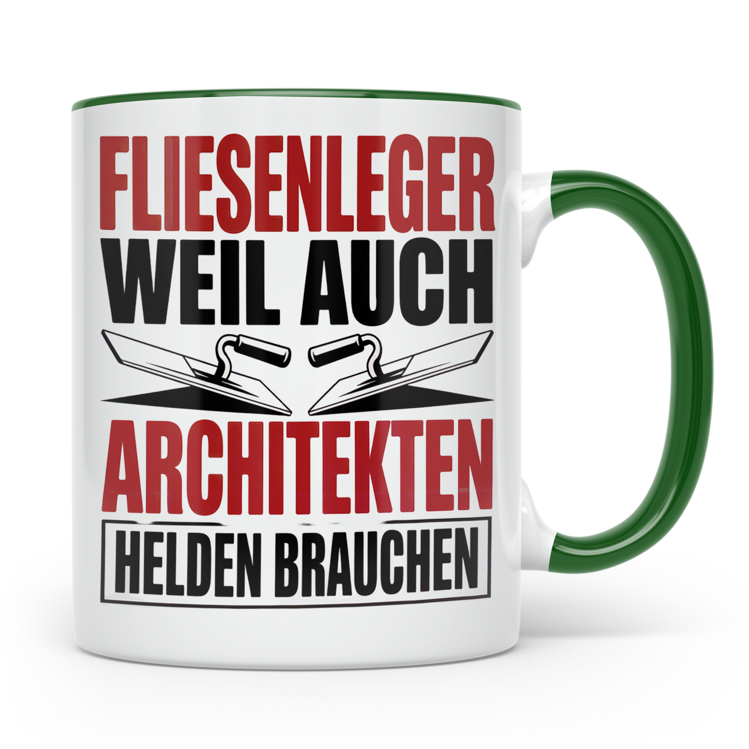 Fliesenleger Tasse Architektenhelden - Handwerker Geschenkid – Grün [farbe:grün]