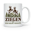 Ziegen Tasse Ziegen sind meine Therapie - Geschenk für Ziege – Weiß [farbe:weiß]