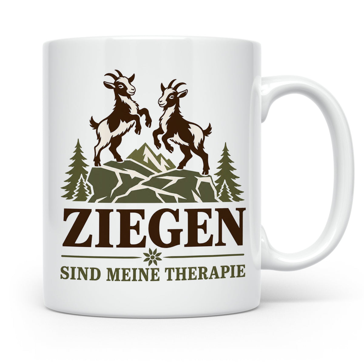 Ziegen Tasse Ziegen sind meine Therapie - Geschenk für Ziege – Weiß [farbe:weiß]