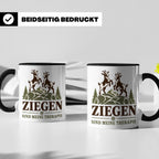 Ziegen Tasse Ziegen sind meine Therapie - Geschenk für Ziege – Schwarz [farbe:schwarz]