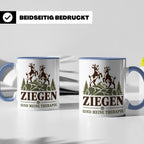 Ziegen Tasse Ziegen sind meine Therapie - Geschenk für Ziege – Blau [farbe:blau]