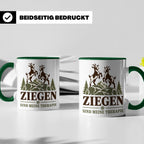 Ziegen Tasse Ziegen sind meine Therapie - Geschenk für Ziege – Grün [farbe:grün]